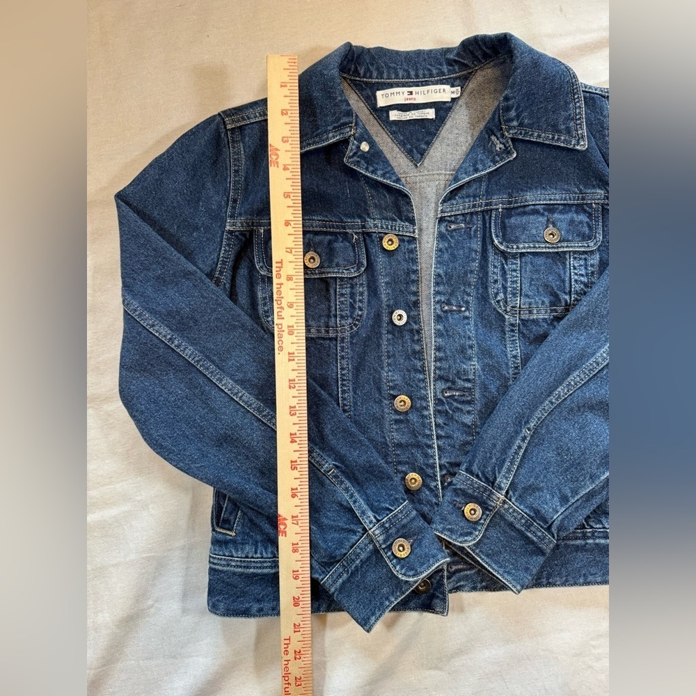 Tommy Hilfiger Dark Blue Classic Denim Jean Jacket - Picture 4 of 8